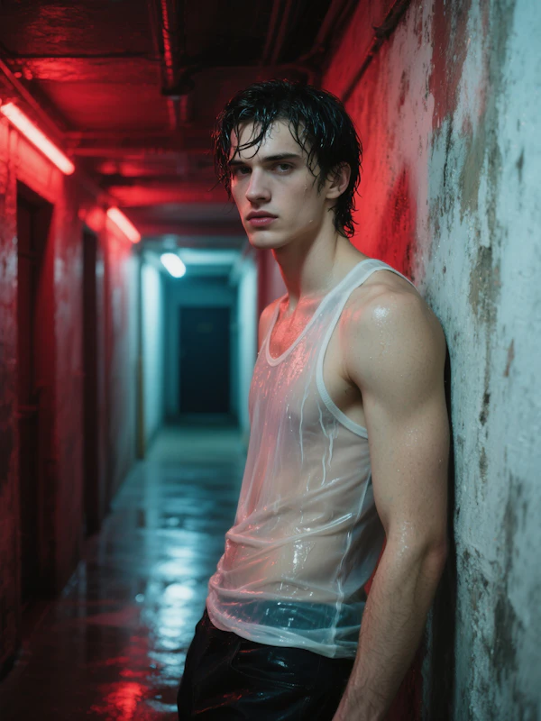 Moody Neon Portrait