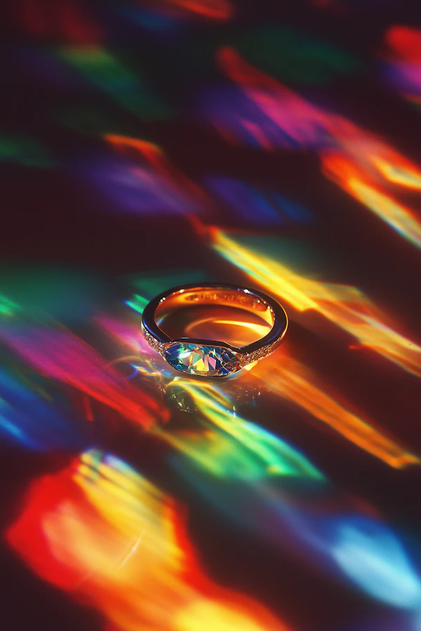Elegant Gold Ring with Gemstone