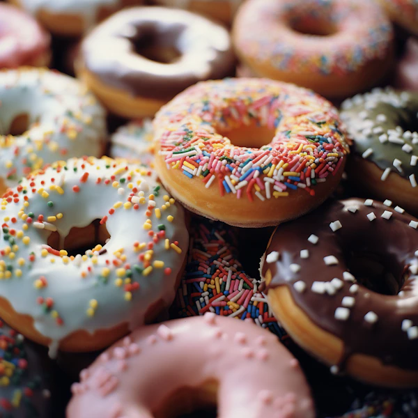 Assorted Glazed Doughnuts Extravaganza