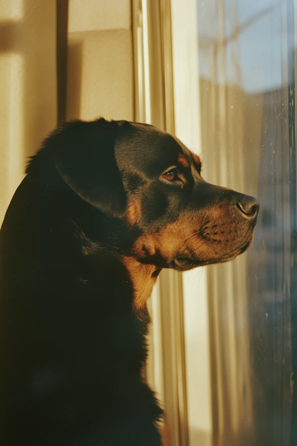 Rottweiler in Sunlight