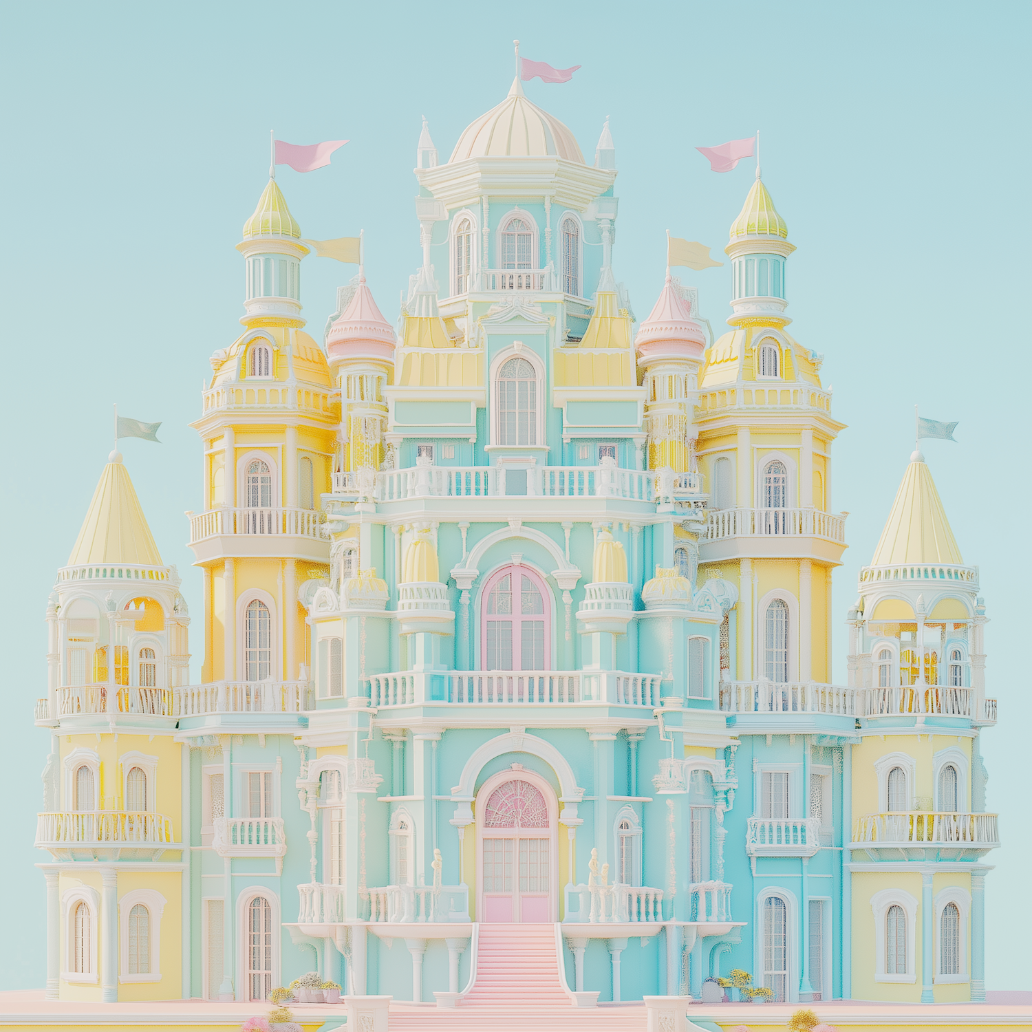 Pastel Fairy-Tale Castle