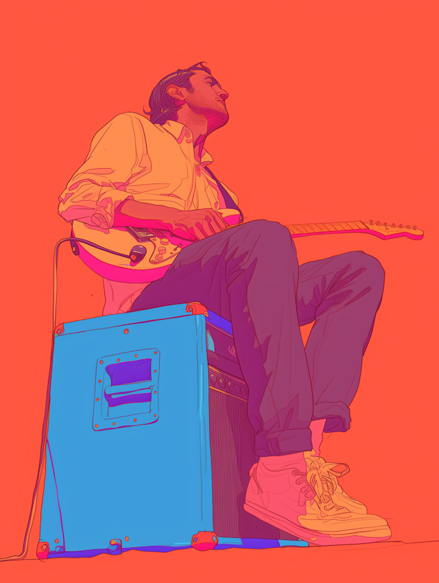 Musician on Amplifier