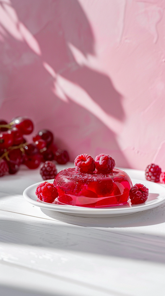 Vibrant Red Gelatin Dessert