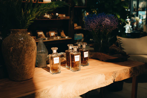 Rustic Whiskey Bottles Display