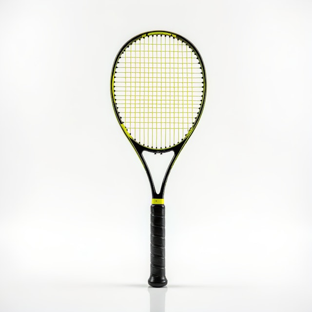 Tennis Racket on Light Background