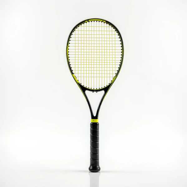 Tennis Racket on Light Background