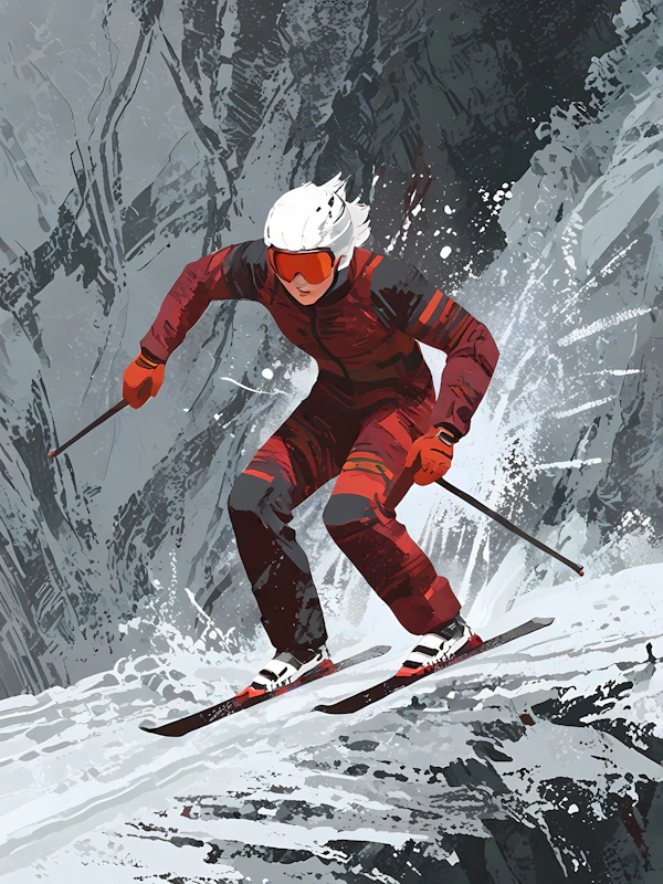 Skier in Action