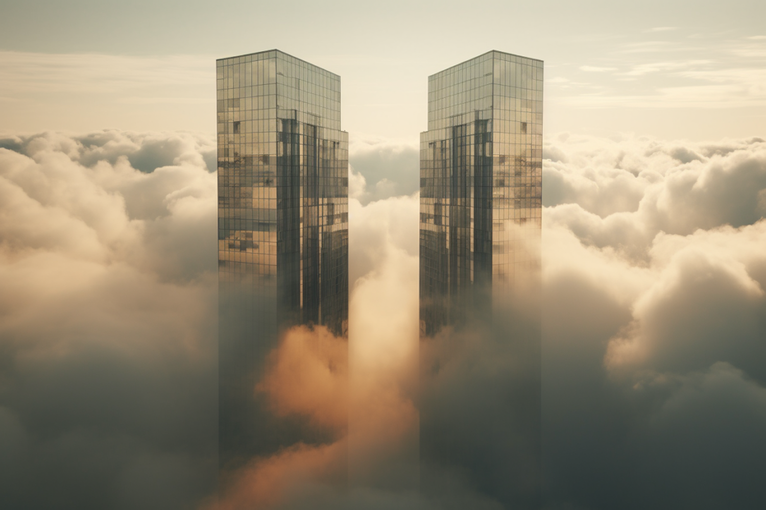 Skyward Twins Amidst the Clouds