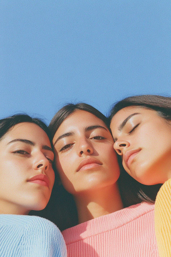 Pastel Trio Portrait