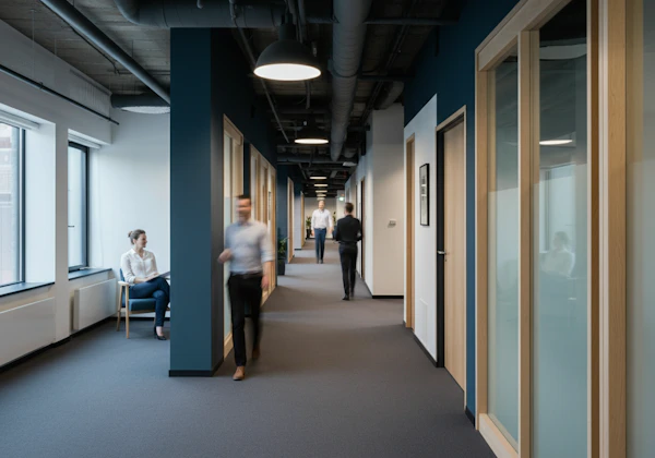 Modern Office Hallway