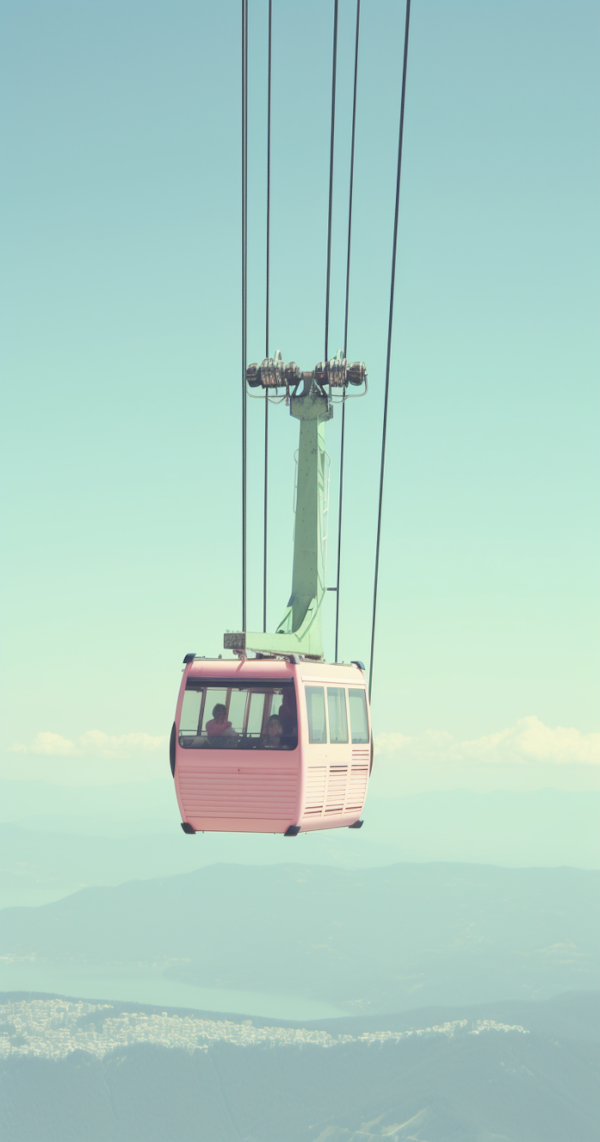 Serene Heights: Pink Cable Car in the Sky