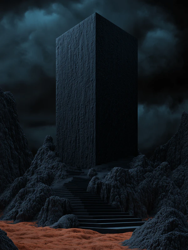 Surreal Monolith Scene