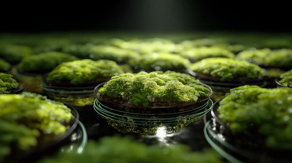 Petri Dishes with Moss