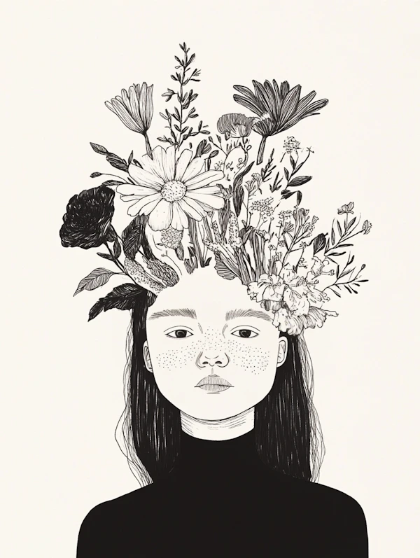 Surreal Floral Portrait