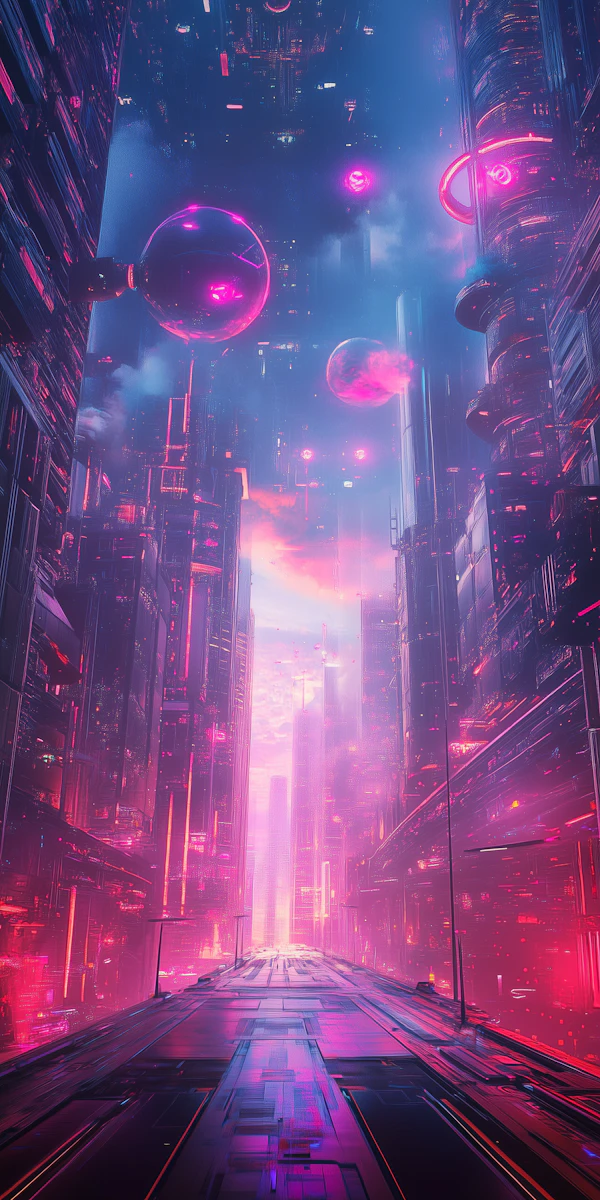 Futuristic Neon Cityscape