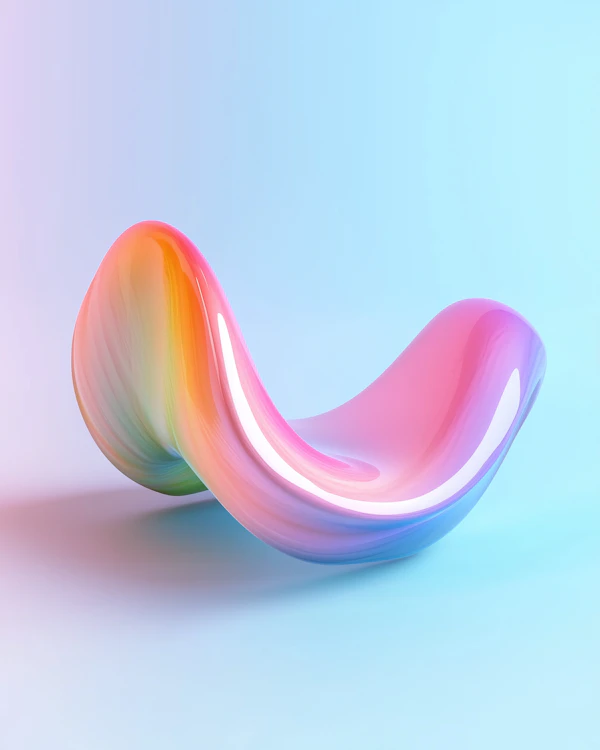 Abstract 3D Ribbon Art