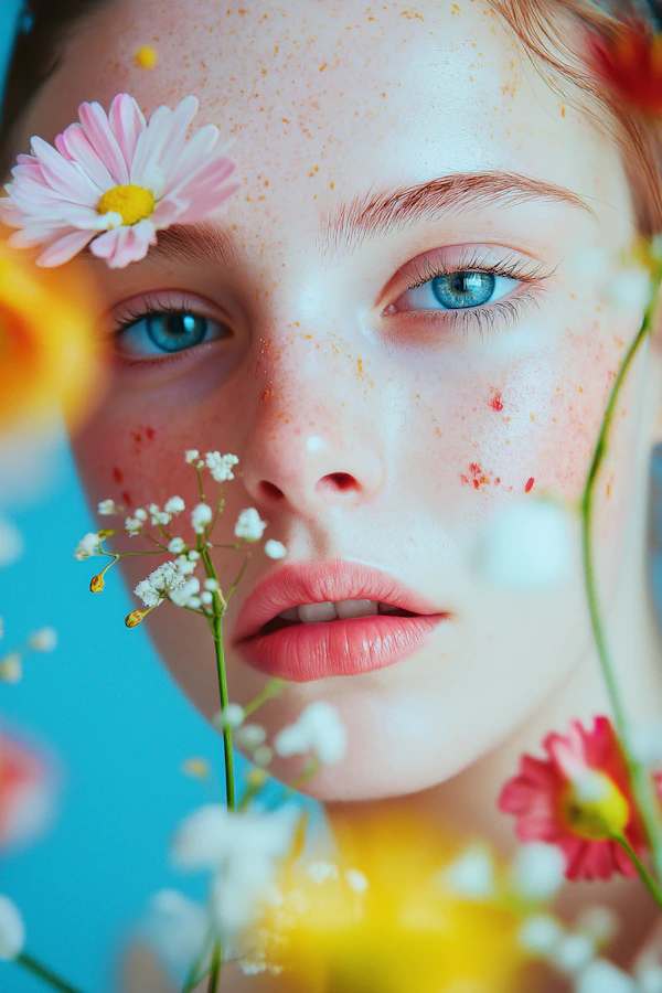 Whimsical Floral Portrait