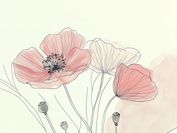 Minimalist Poppy Art