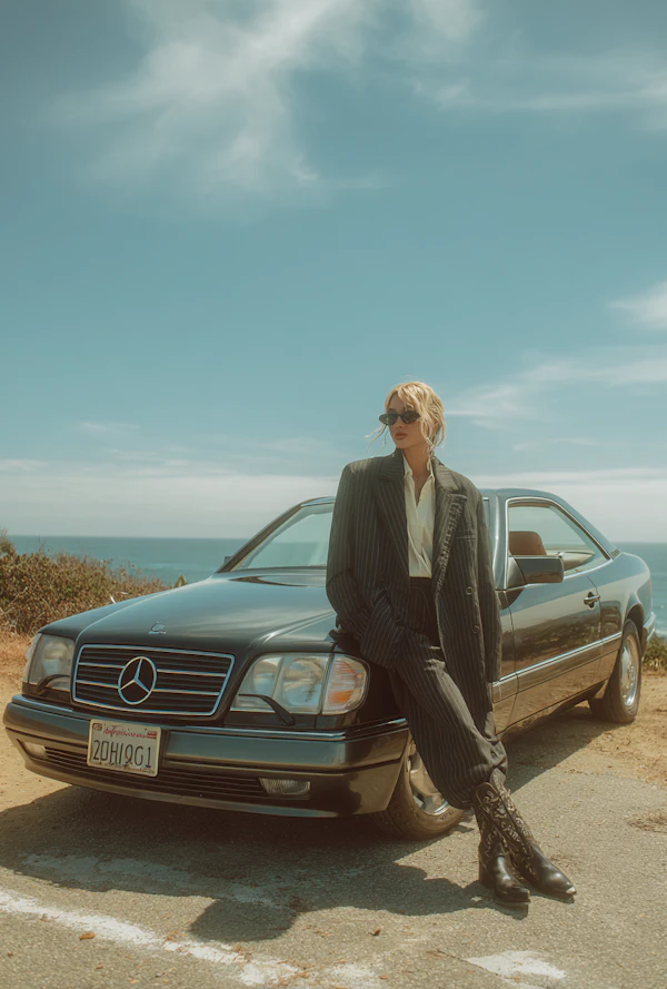 Stylish Pose by Car