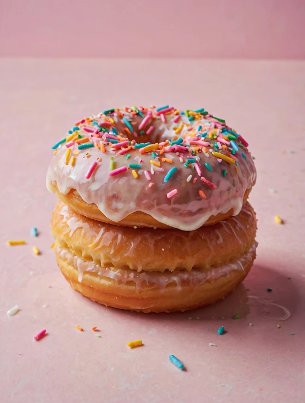 Stacked Glazed Donuts