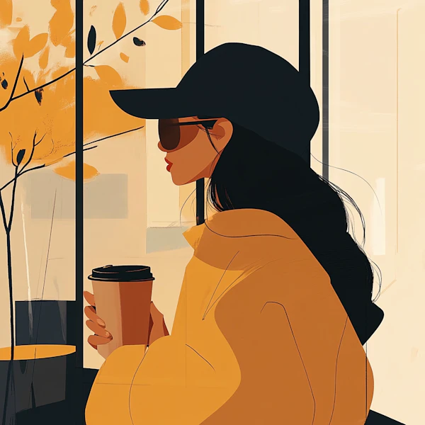 Stylized Woman in Autumn