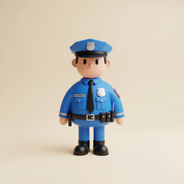 Cartoon Police Officer