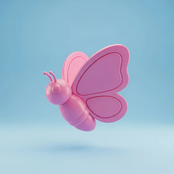 Pink Butterfly Render