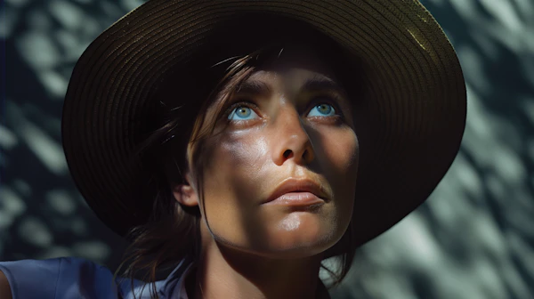 Contemplative Woman in Sunlight