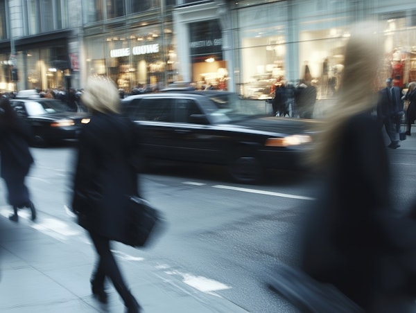 Busy Urban Street Scene