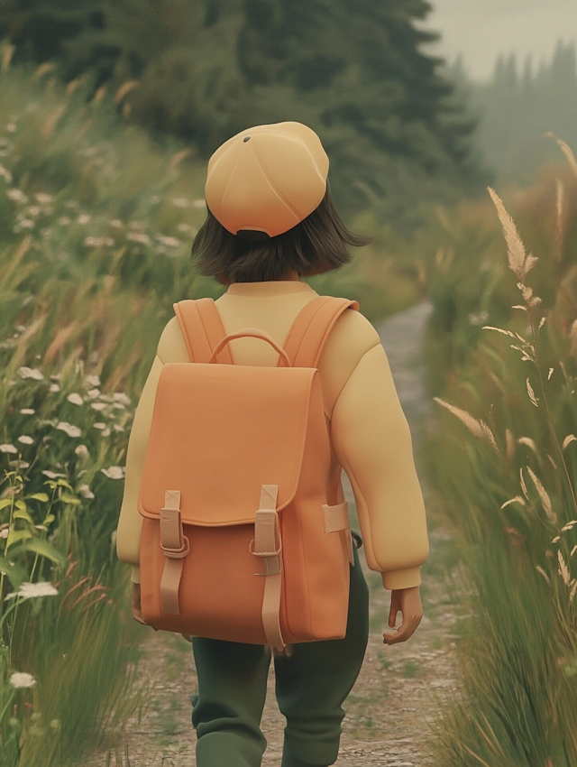 Child in Misty Forest