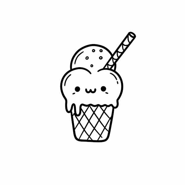 Smiling Ice Cream Cone