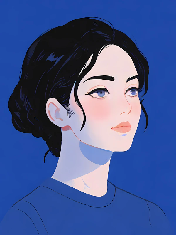 Serene Woman Illustration
