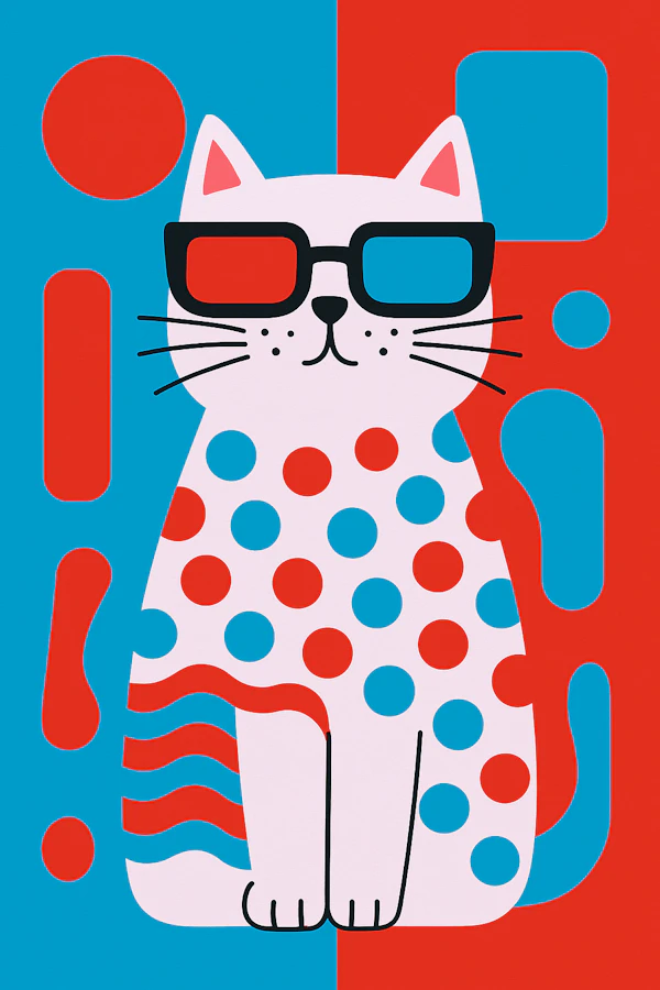 Playful Cat Illustration