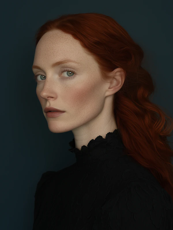 Portrait of a Woman with Red Hair