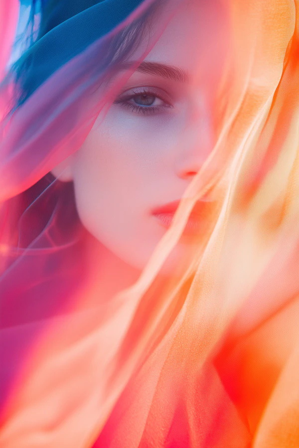 Ethereal Fabric Portrait