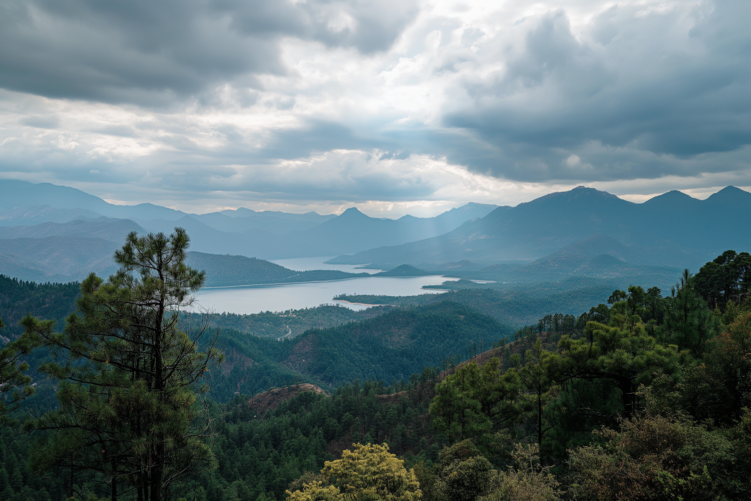 Serene Mountain and Lake Landscape