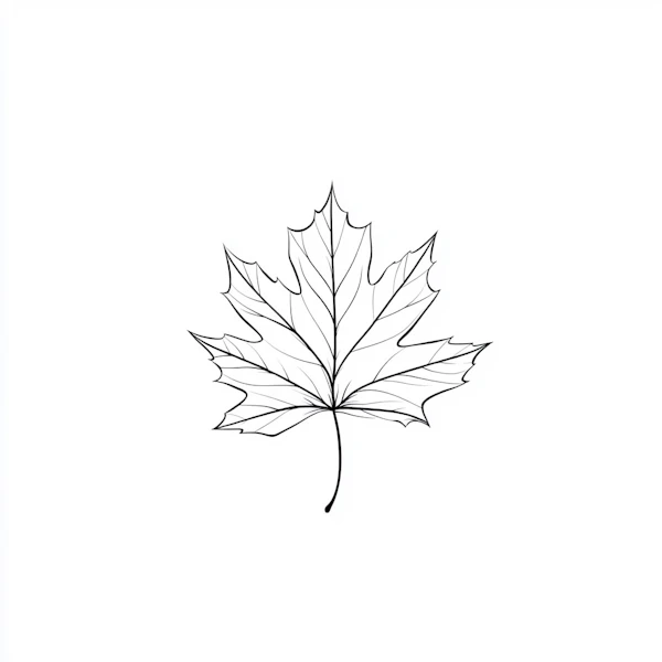 Minimalist Maple Leaf Art