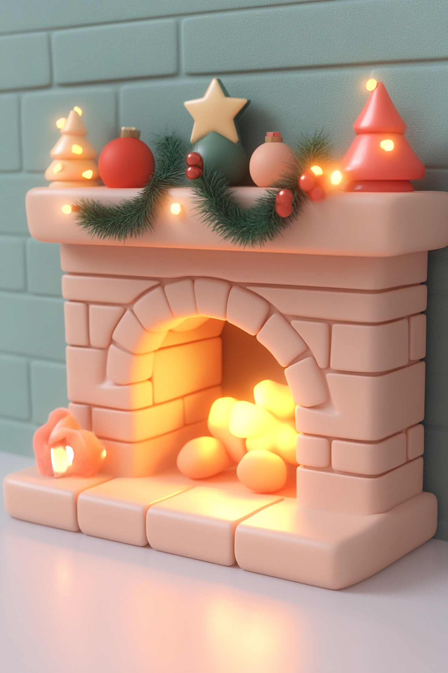 Whimsical Holiday Fireplace