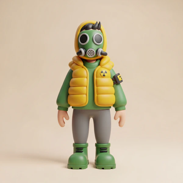 Stylized Gas Mask Character