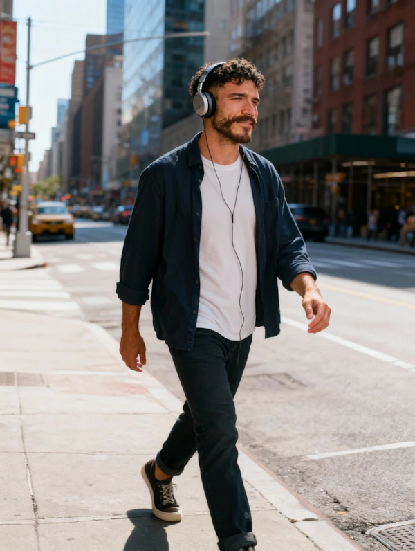 Urban Stroll with Music