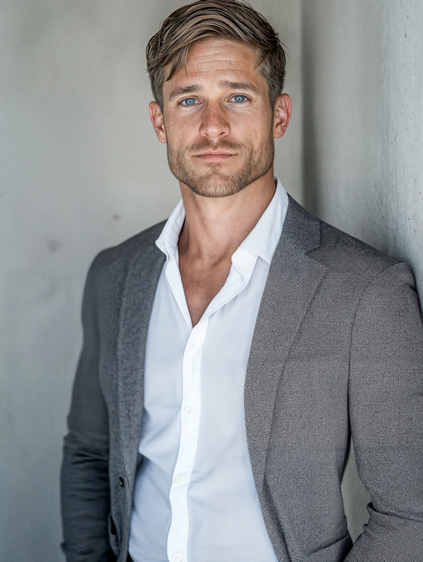Man in Gray Blazer