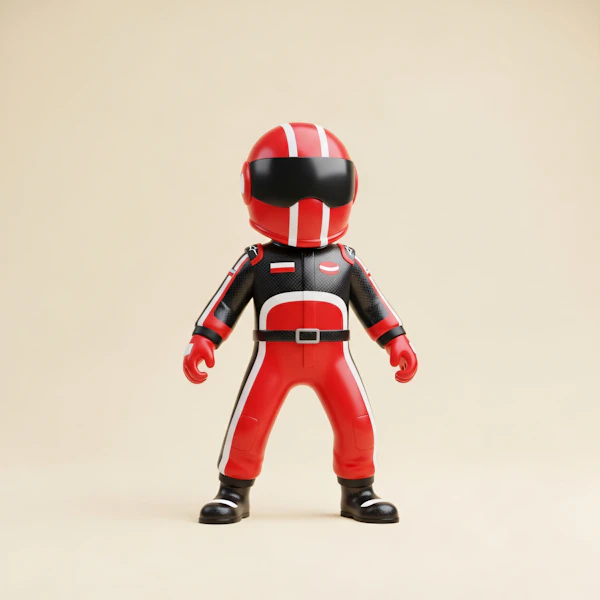 Stylized Race Car Driver