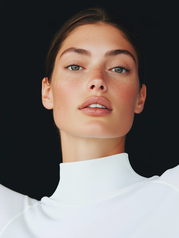 Freckled Woman Portrait