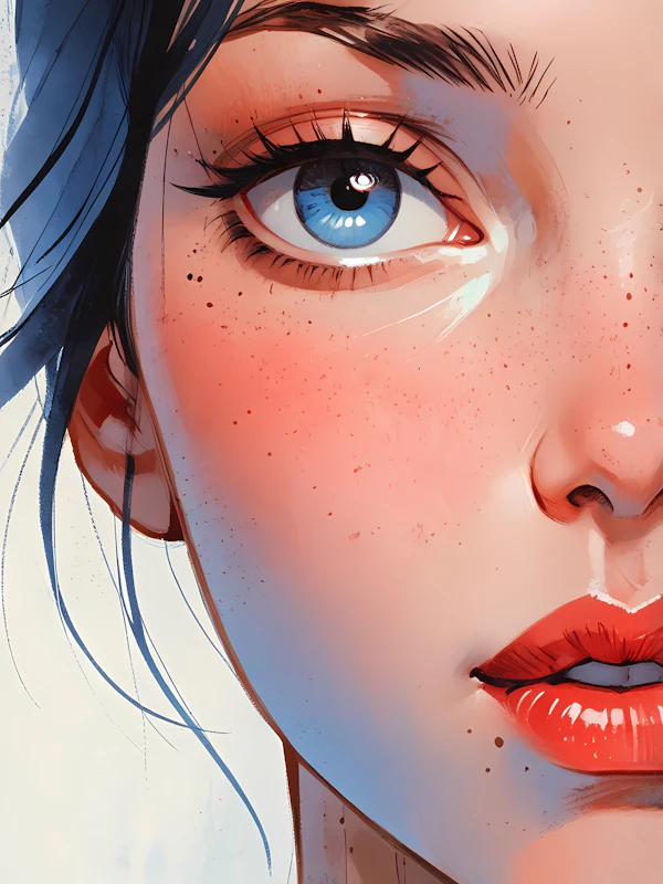 Close-up Portrait Illustration
