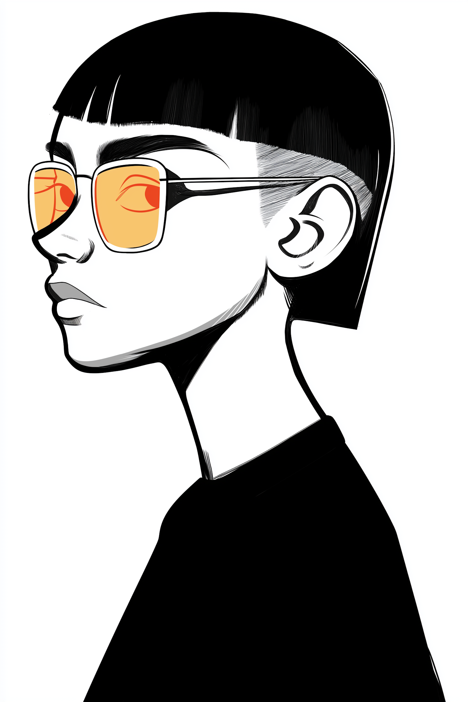 Stylized Profile Illustration