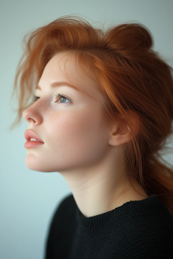 Contemplative Redhead Portrait
