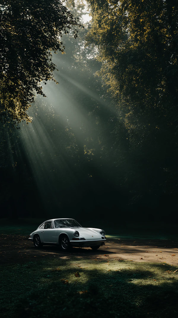 Vintage Car in Forest