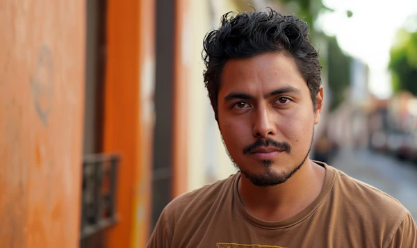 Contemplative Young Man Portrait