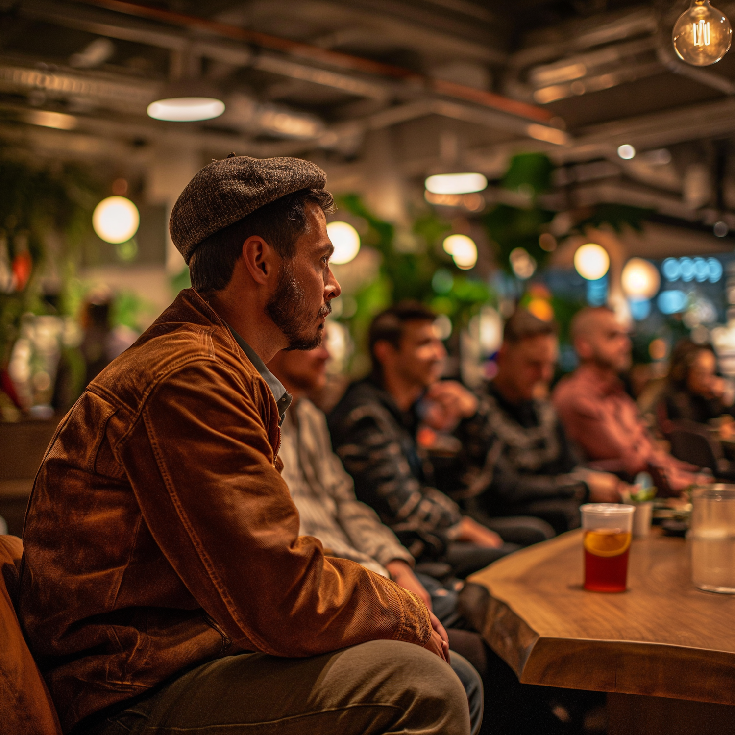 Contemplative Man in a Social Space