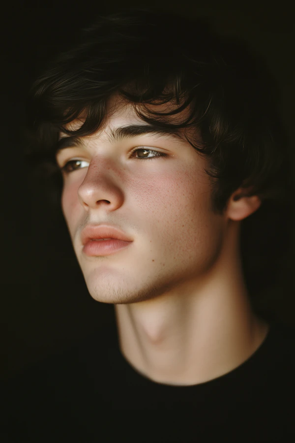 Contemplative Young Man